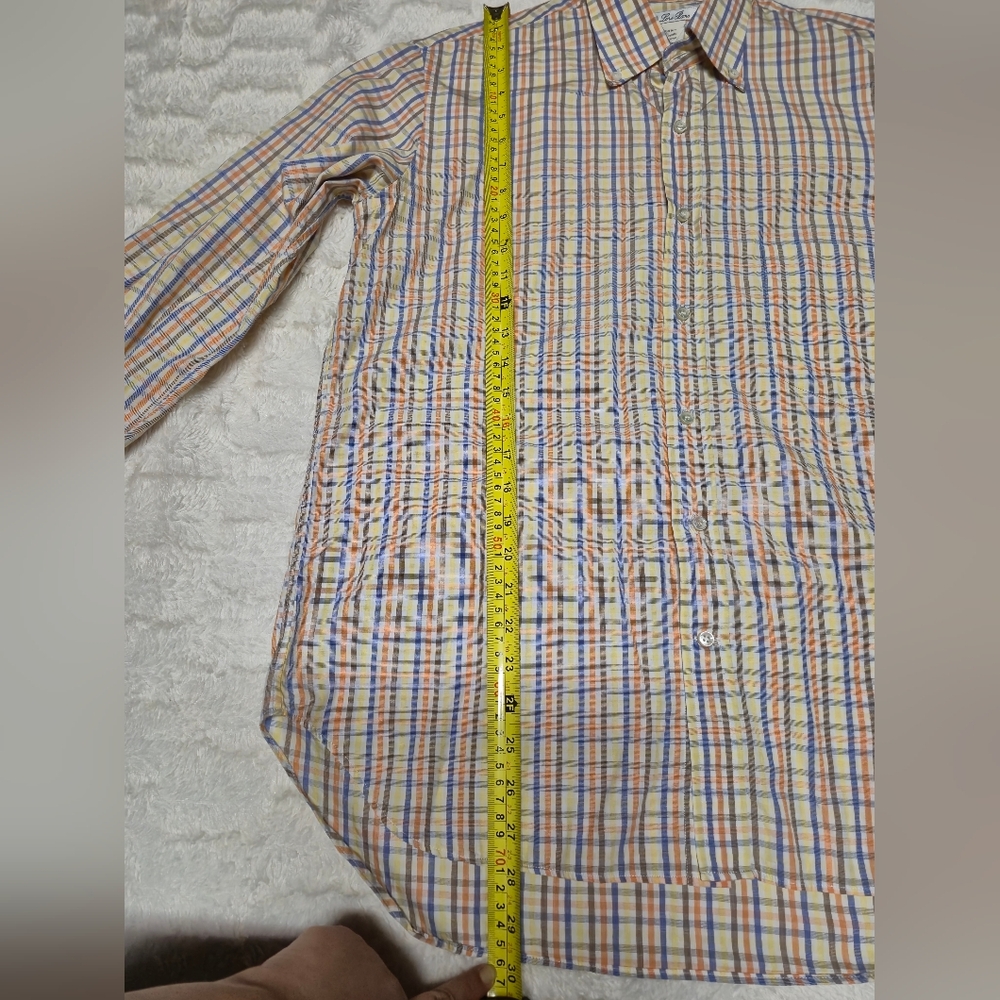 Loro Piana long sleeve Multicolor Checkered Button Down Shirt - Picture 3 of 10